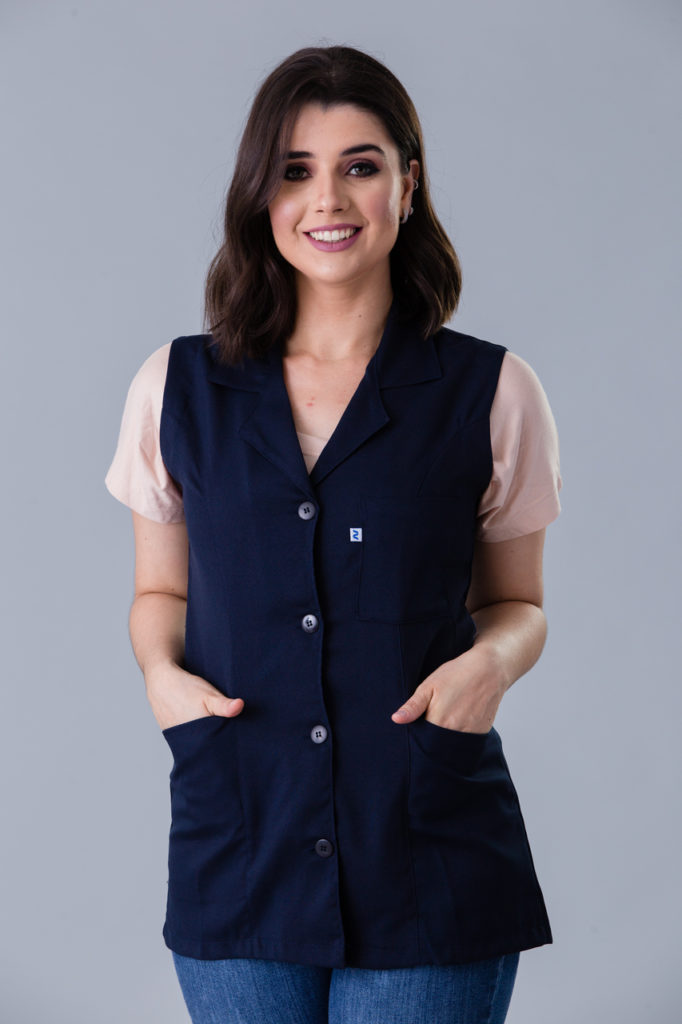 Jaleco Feminino Cavado Enfermeira Acinturado Gabardine Alto Padr O